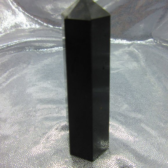 Black Tourmaline Polished Tower Generator Crystal Meditation Tool - Picture 1 of 6